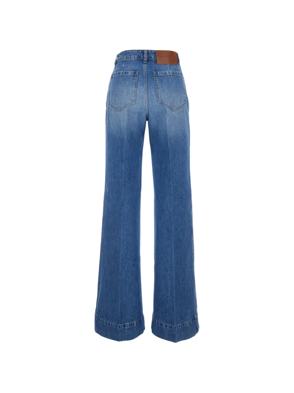 Victoria Beckham Alina patch-pocket wide-leg jeans Blauw