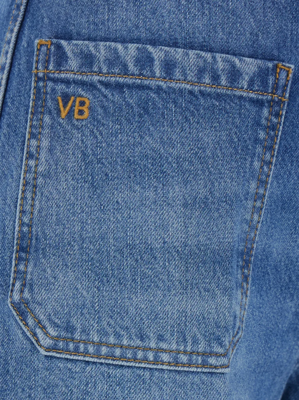 Victoria Beckham Alina patch-pocket wide-leg jeans Blauw