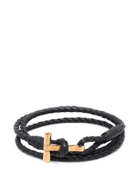 TOM FORD braided leather t bracelet