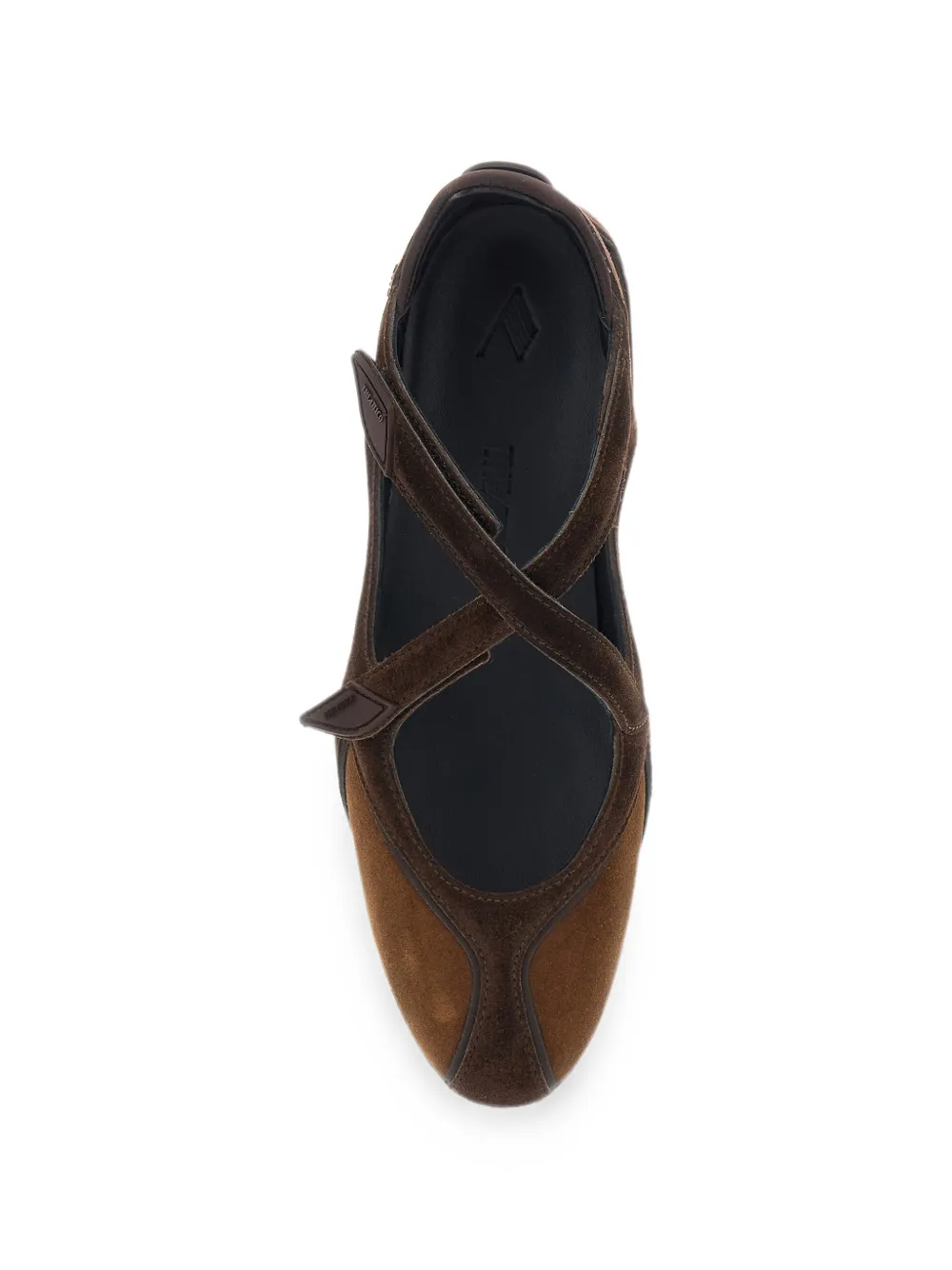 The Attico Floor 01 suede ballet flats Bruin