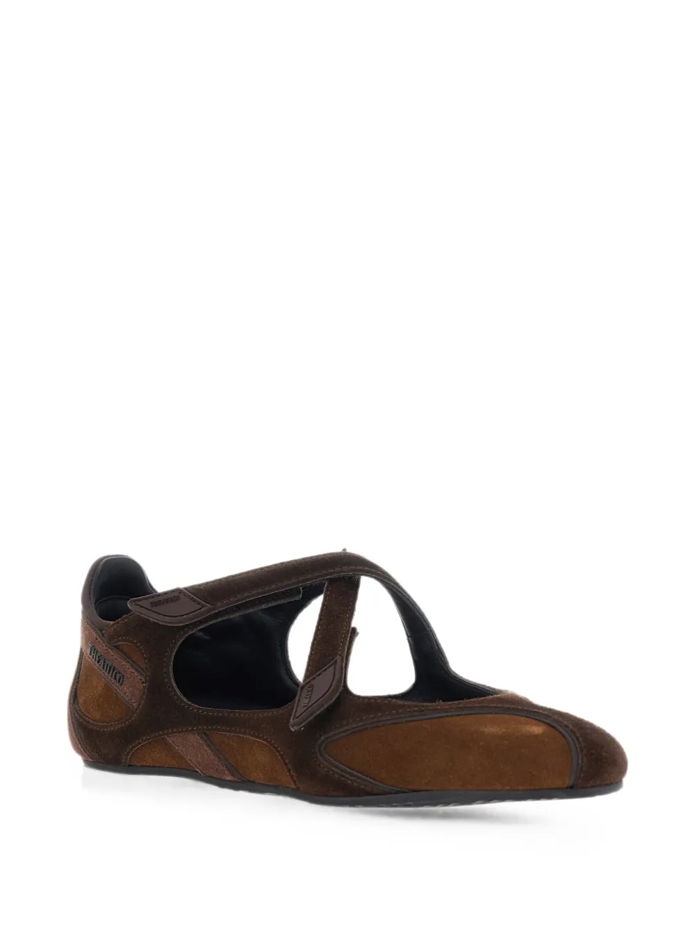 The Attico Floor 01 suede ballet flats Bruin