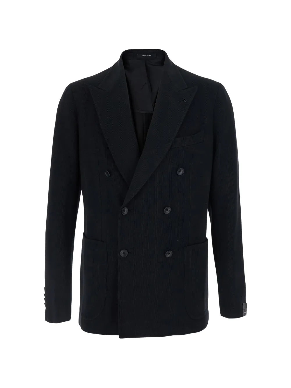 Tagliatore double-breasted knit blazer - Schwarz