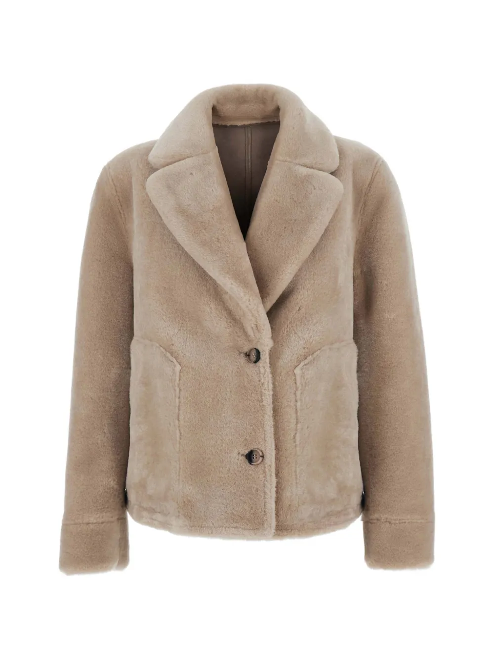Urbancode Reversible Shearling Jacket In 中性色