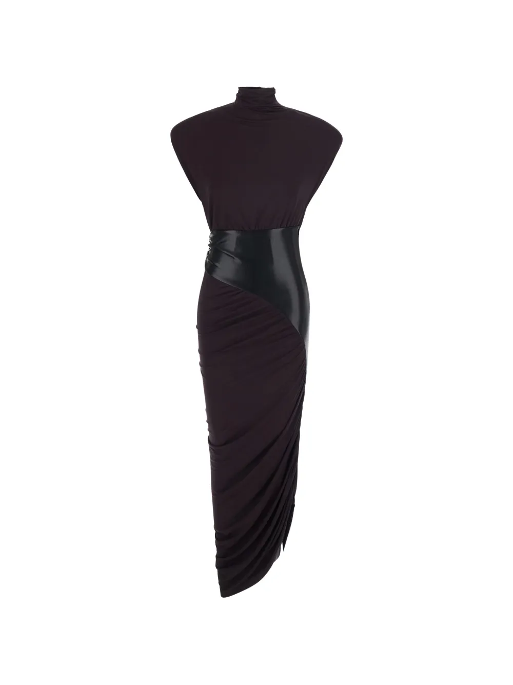 THE ANDAMANE Ursula ruched high-neck maxi dress - Violett