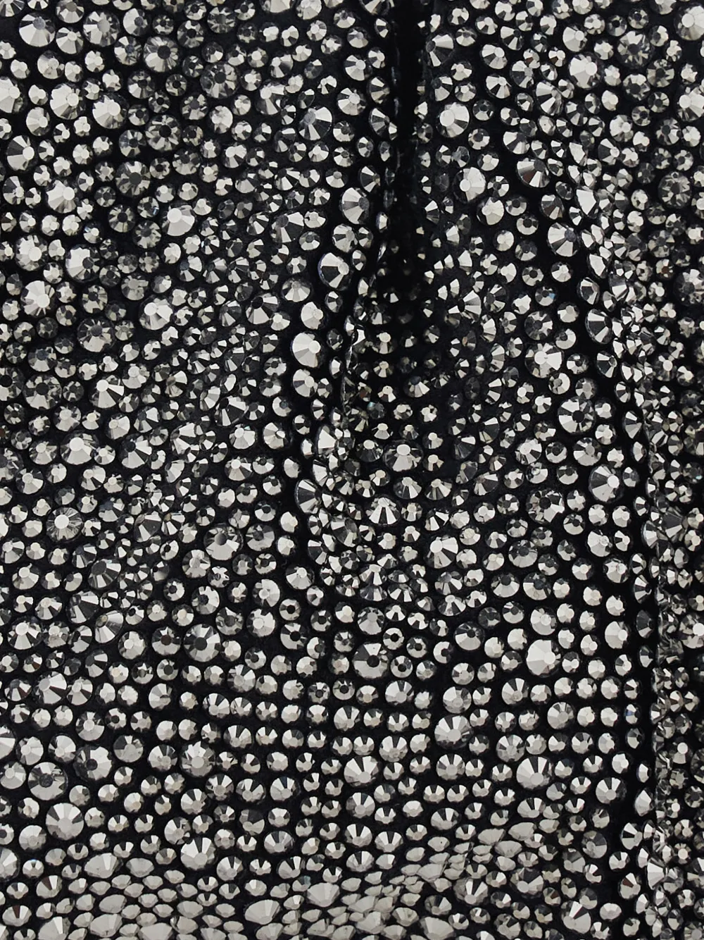 TWENTY FOURHAITCH Mirach clutch verfraaid met kristallen en ruches Zilver
