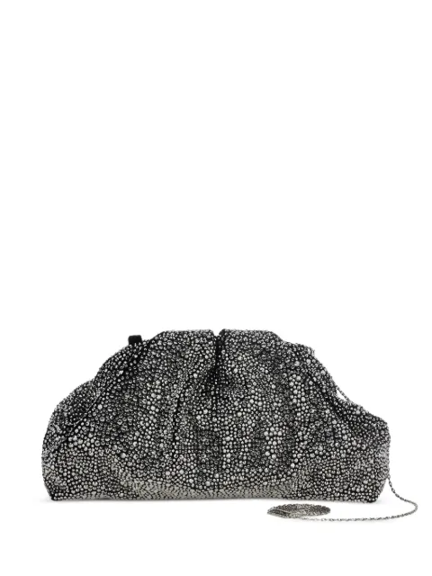 TWENTY FOURHAITCH Mirach crystal-embellished ruched clutch bag