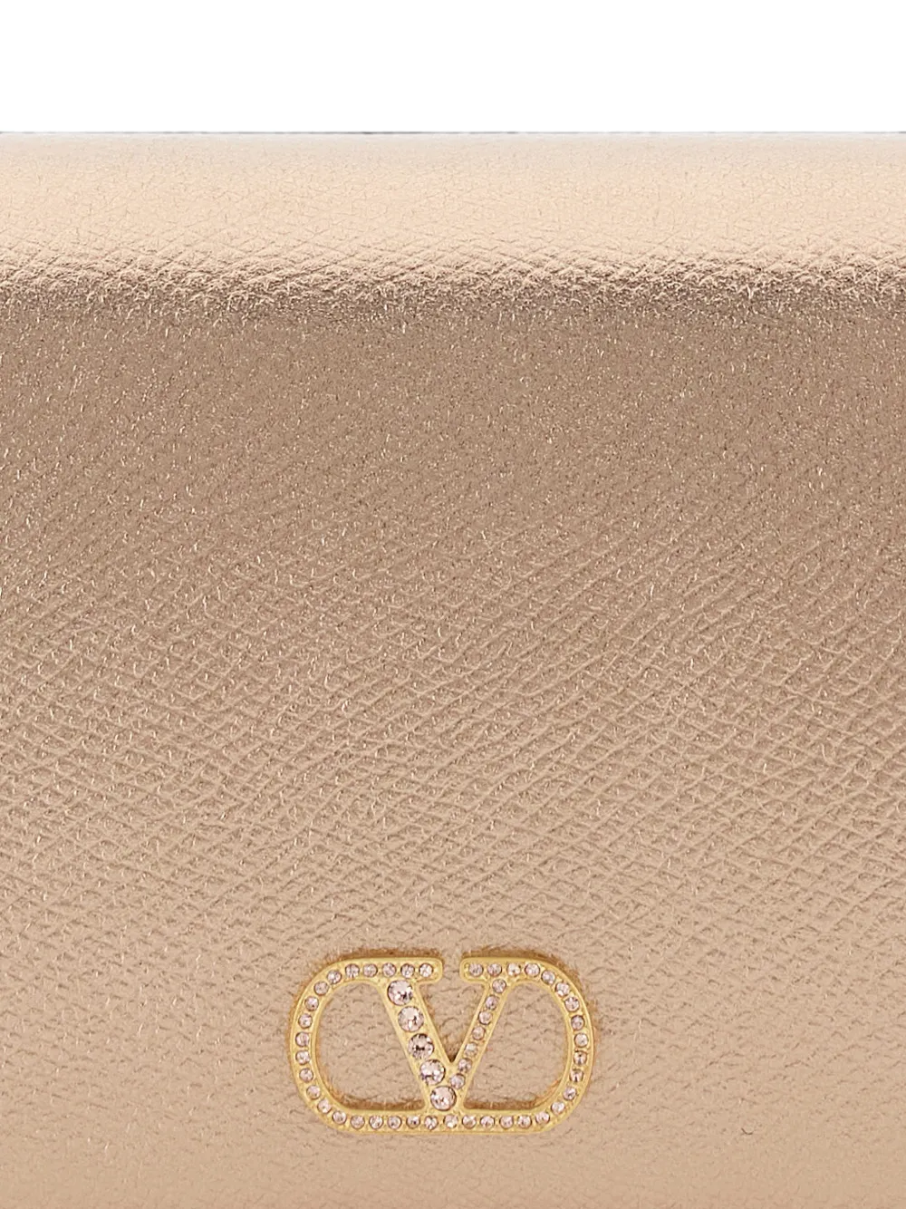 Valentino Garavani VLogo Signature clutch met textuur Goud