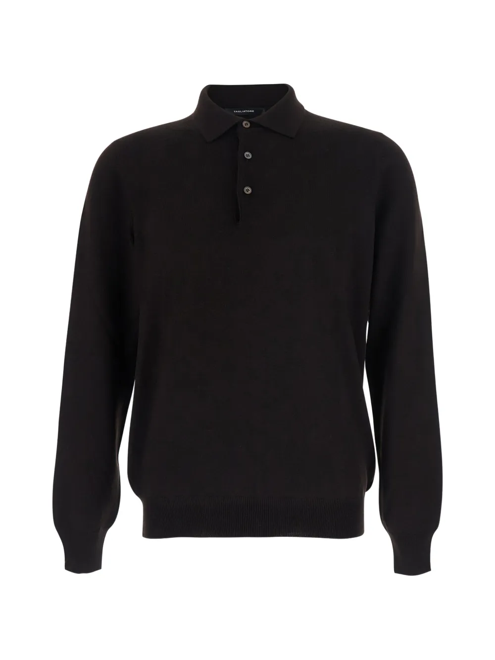 Tagliatore polo-collar long-sleeve polo shirt Bruin