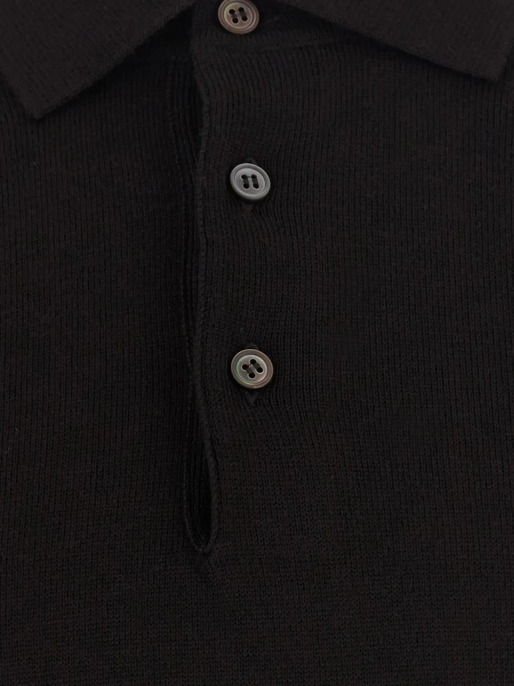 Tagliatore polo-collar long-sleeve polo shirt Bruin