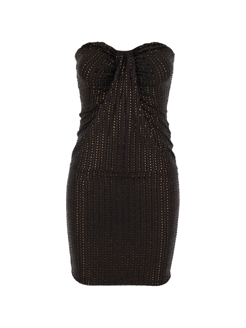 VENUJA crystal-embellished ruched mini dress - Braun