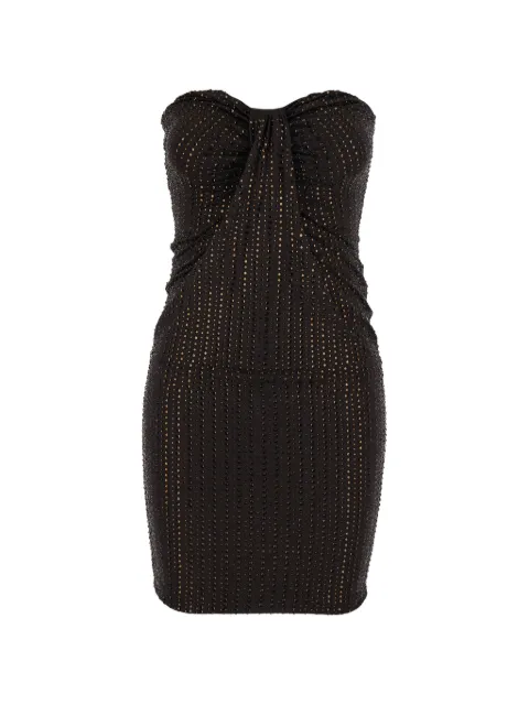 VENUJA crystal-embellished ruched mini dress