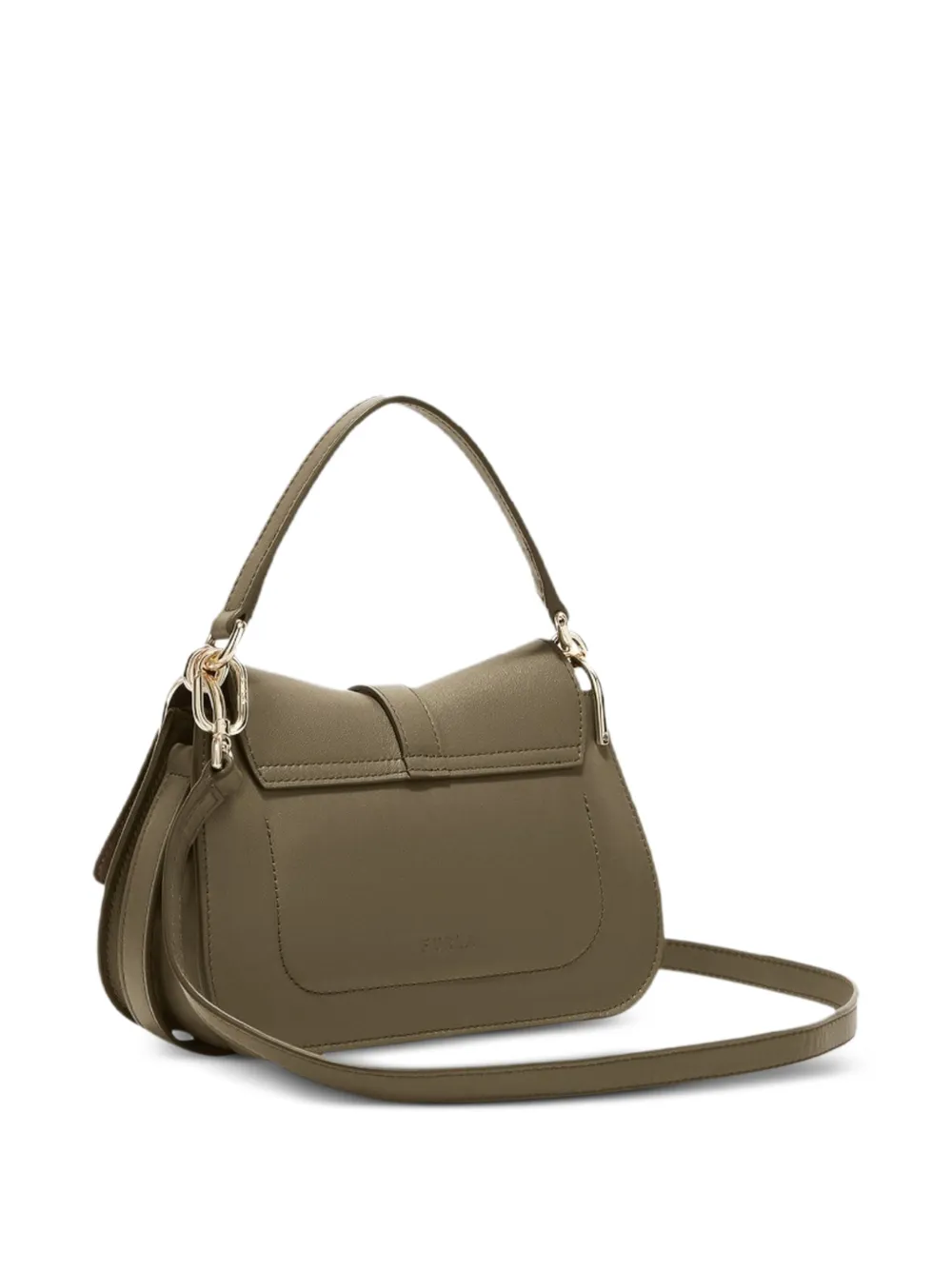 Furla Flow mini leren clutch Groen