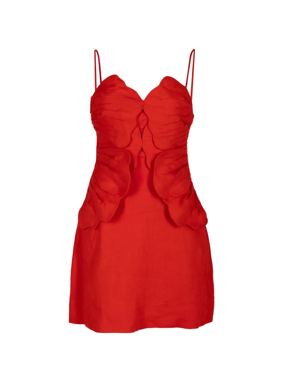 FARM Rio flower-appliqué mini dress - Red