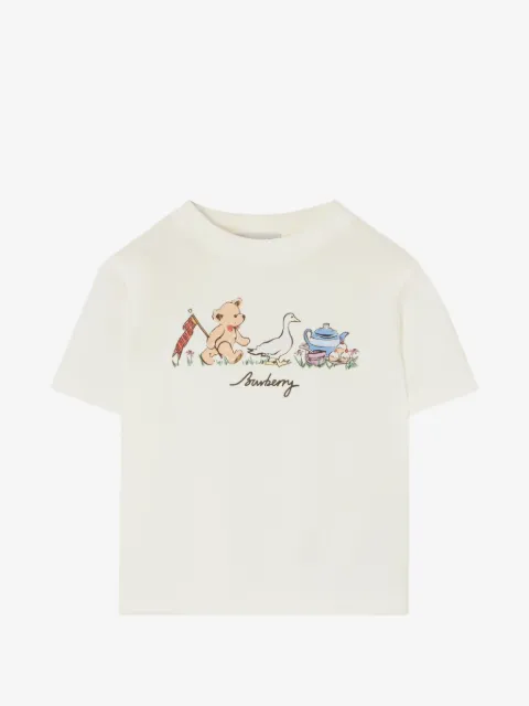 Burberry Kids تيشيرت بطبعة 'توماس بير'