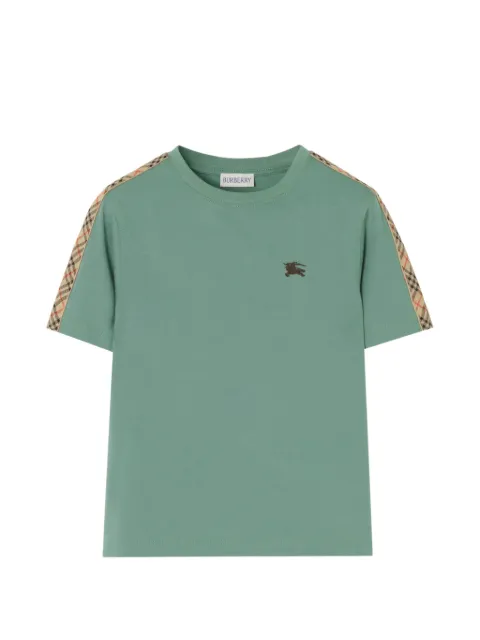 Burberry Kids Check-trim cotton T-shirt