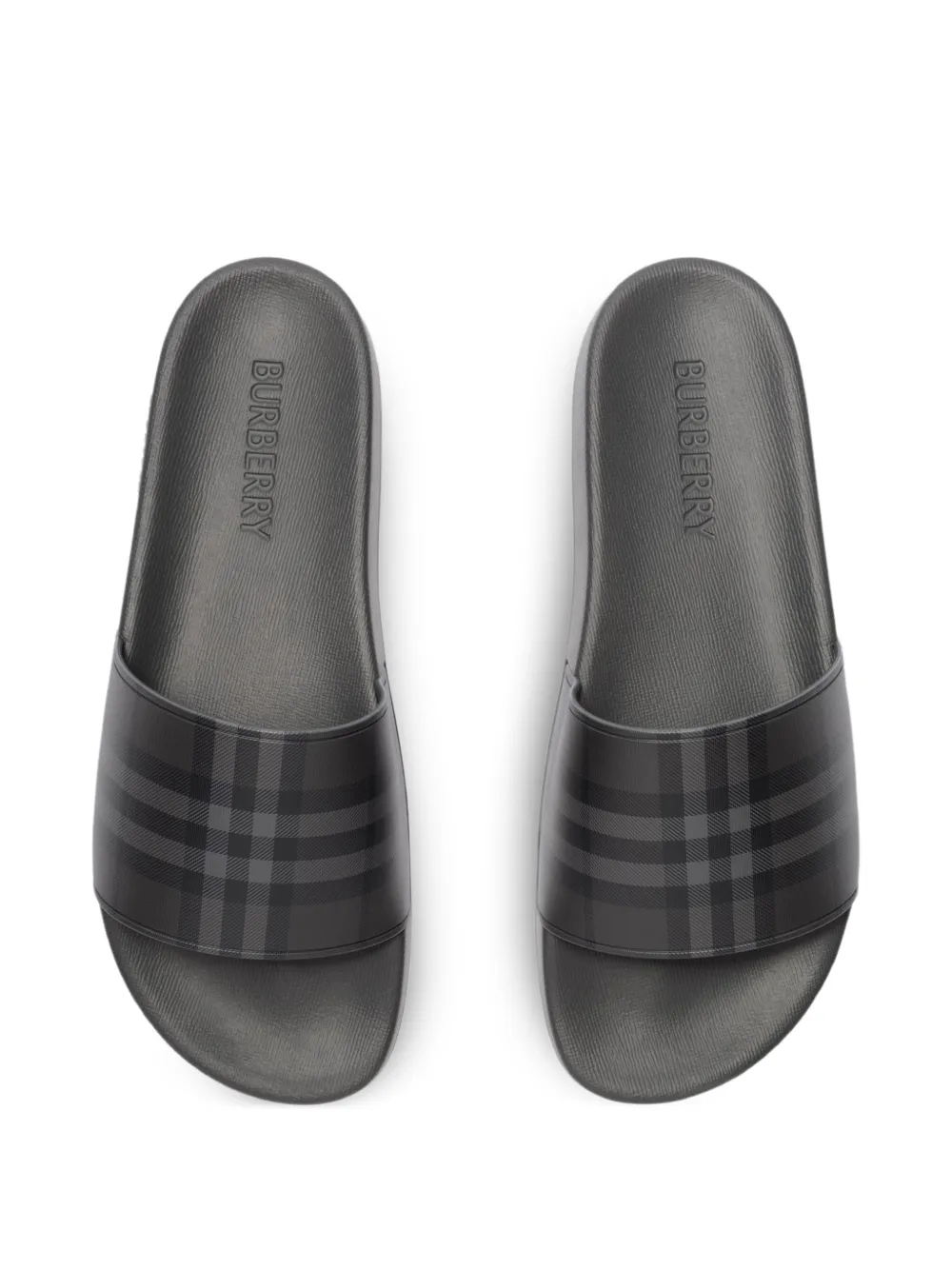 Burberry Check slippers Zwart