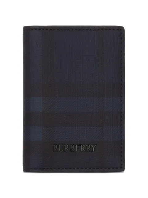 Burberry City Check folding card case