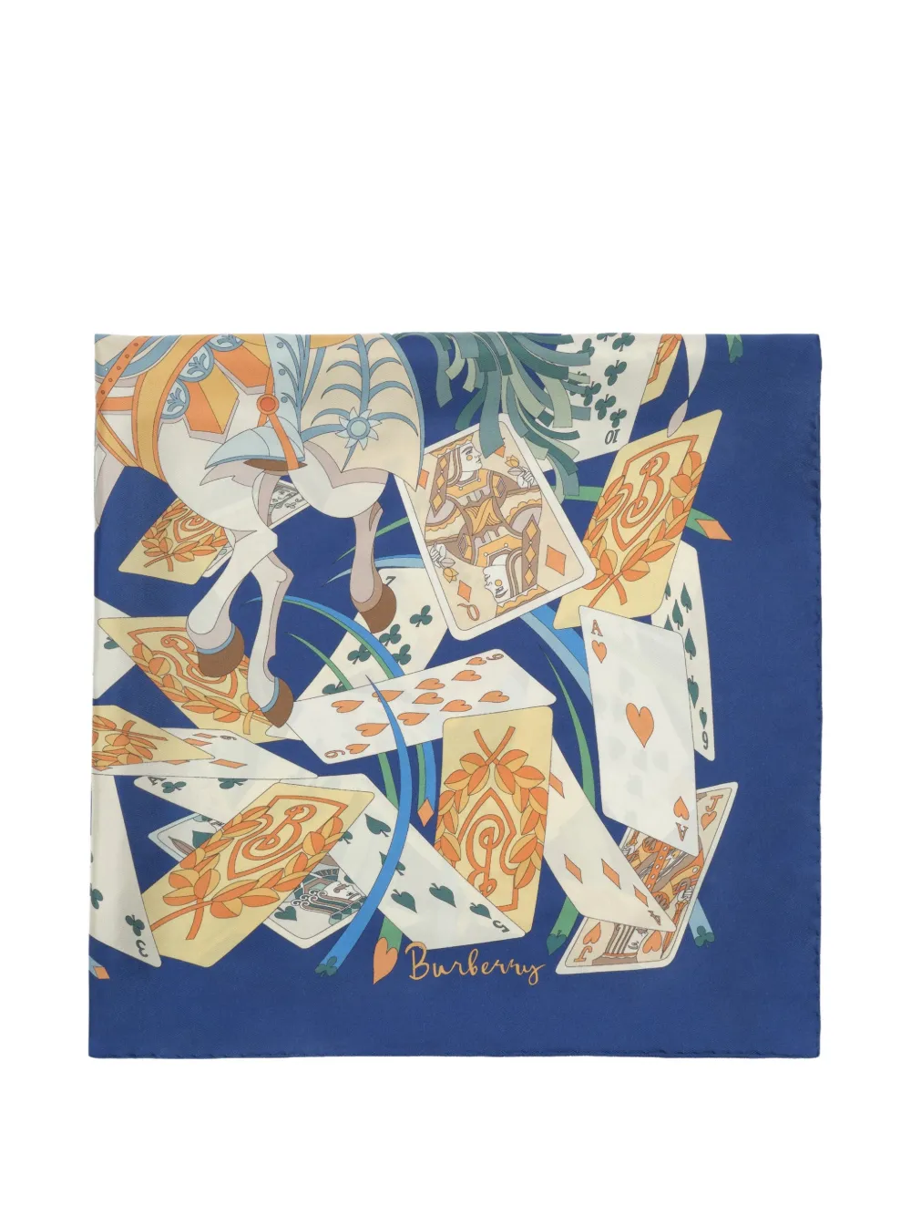 Burberry House of Cards zijden sjaal Blauw