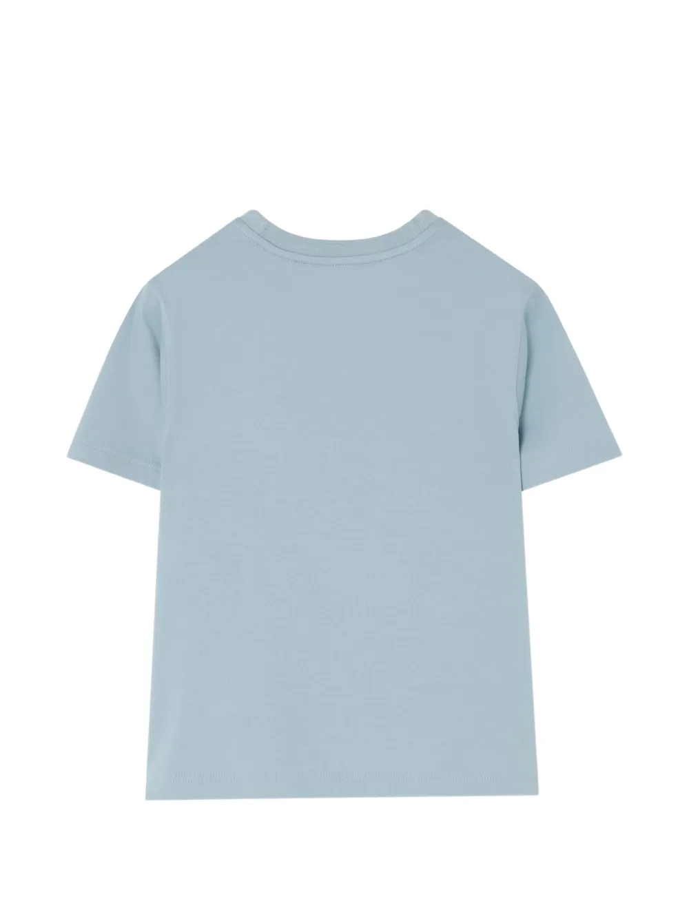 Burberry Kids Katoenen T-shirt met Knight-detail Blauw