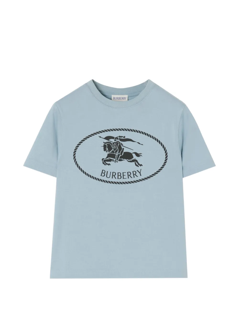 Burberry Kids Knight-stamp Cotton T-shirt - Blu