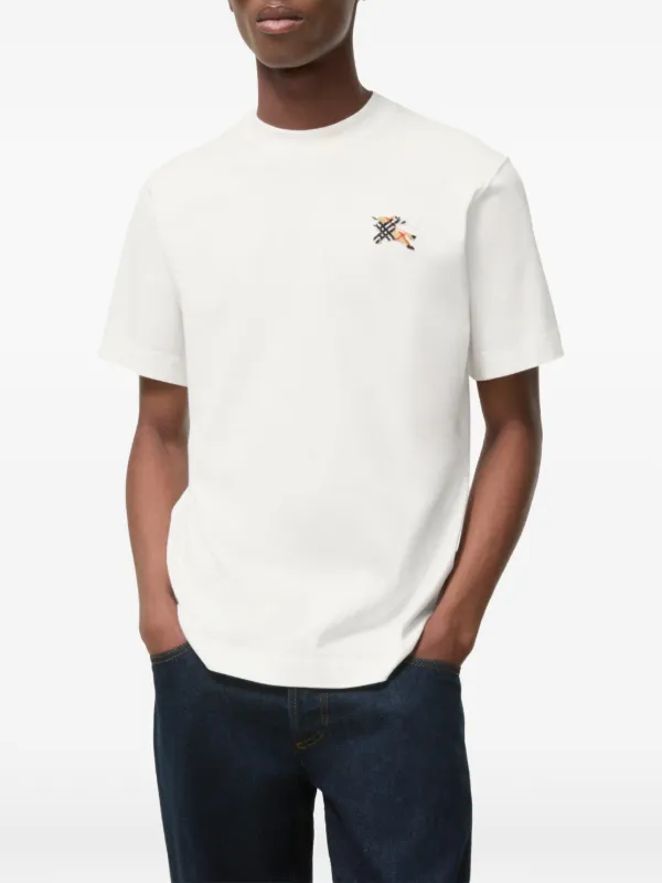 Burberry Knight チェック Tシャツ | ホワイト | FARFETCH JP