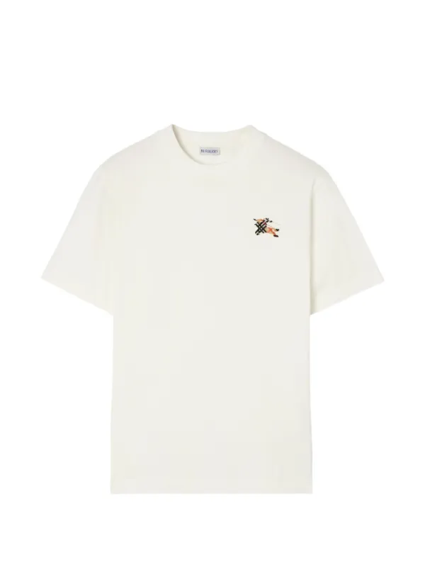 Burberry Knight チェック Tシャツ | ホワイト | FARFETCH JP