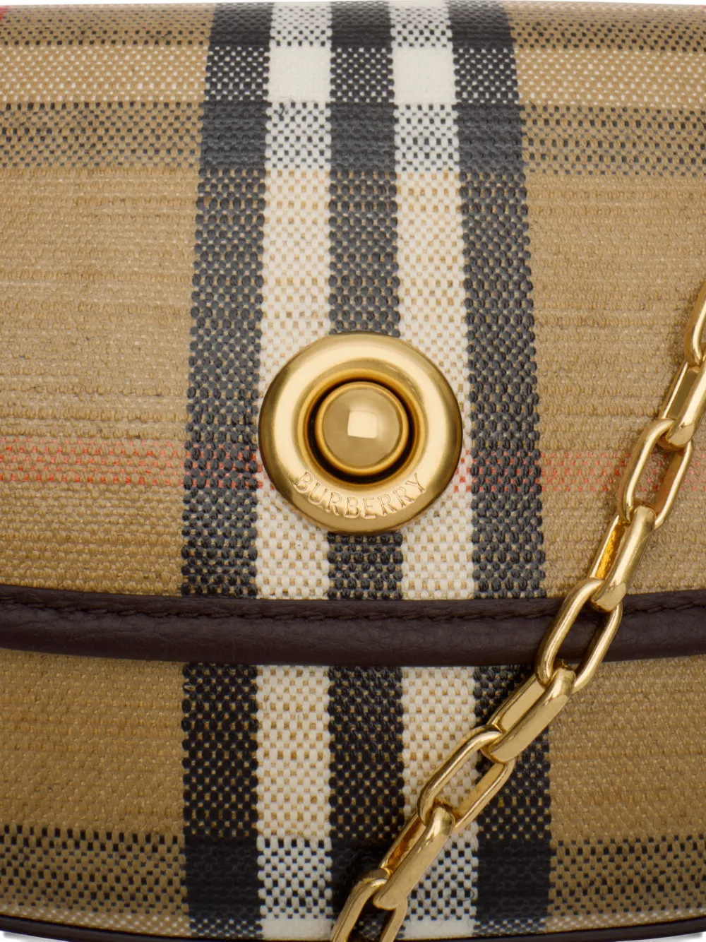 Burberry Highlands mini-crossbodytas met ketting Beige