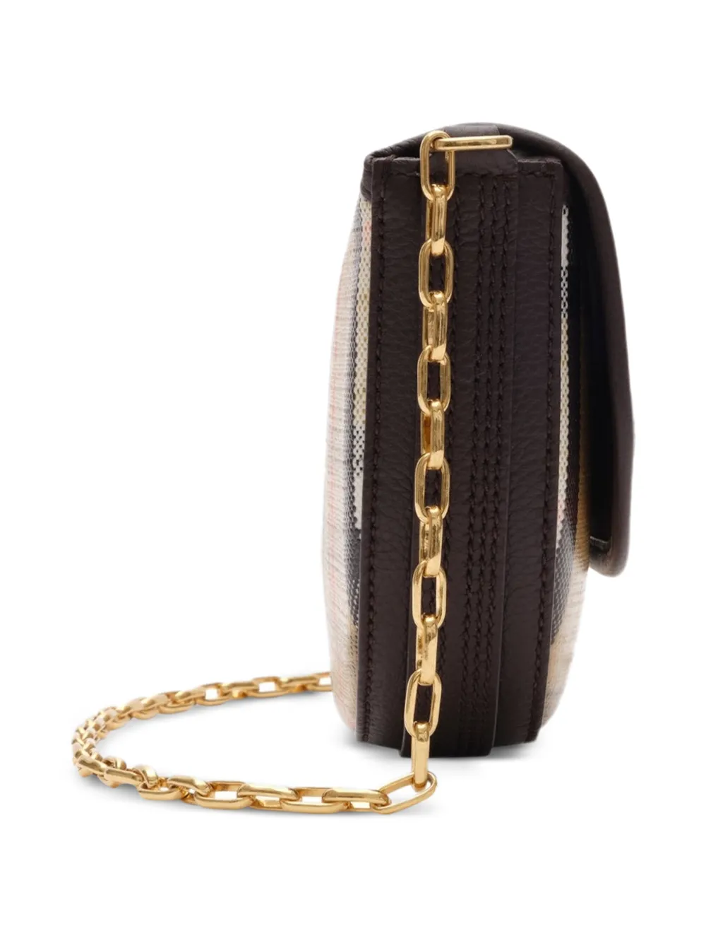 Burberry Highlands mini-crossbodytas met ketting Beige