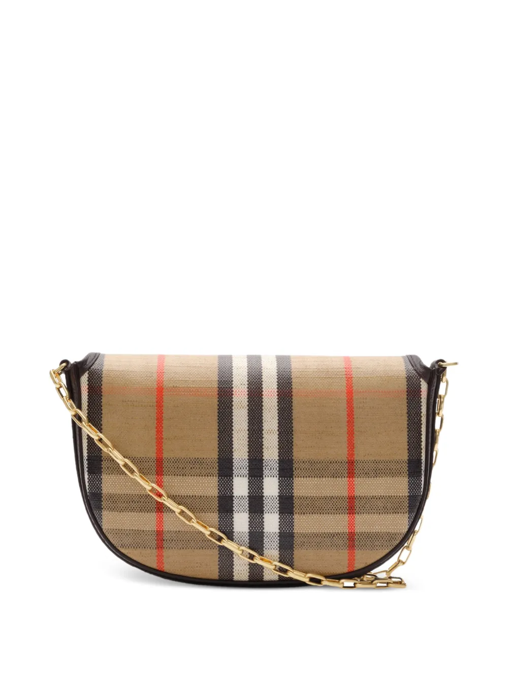 Burberry Highlands mini-crossbodytas met ketting Beige