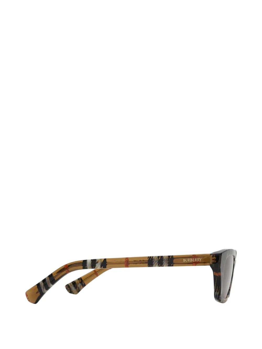 Burberry Eyewear Check zonnebril met rechthoekig montuur en kleurverloop Bruin