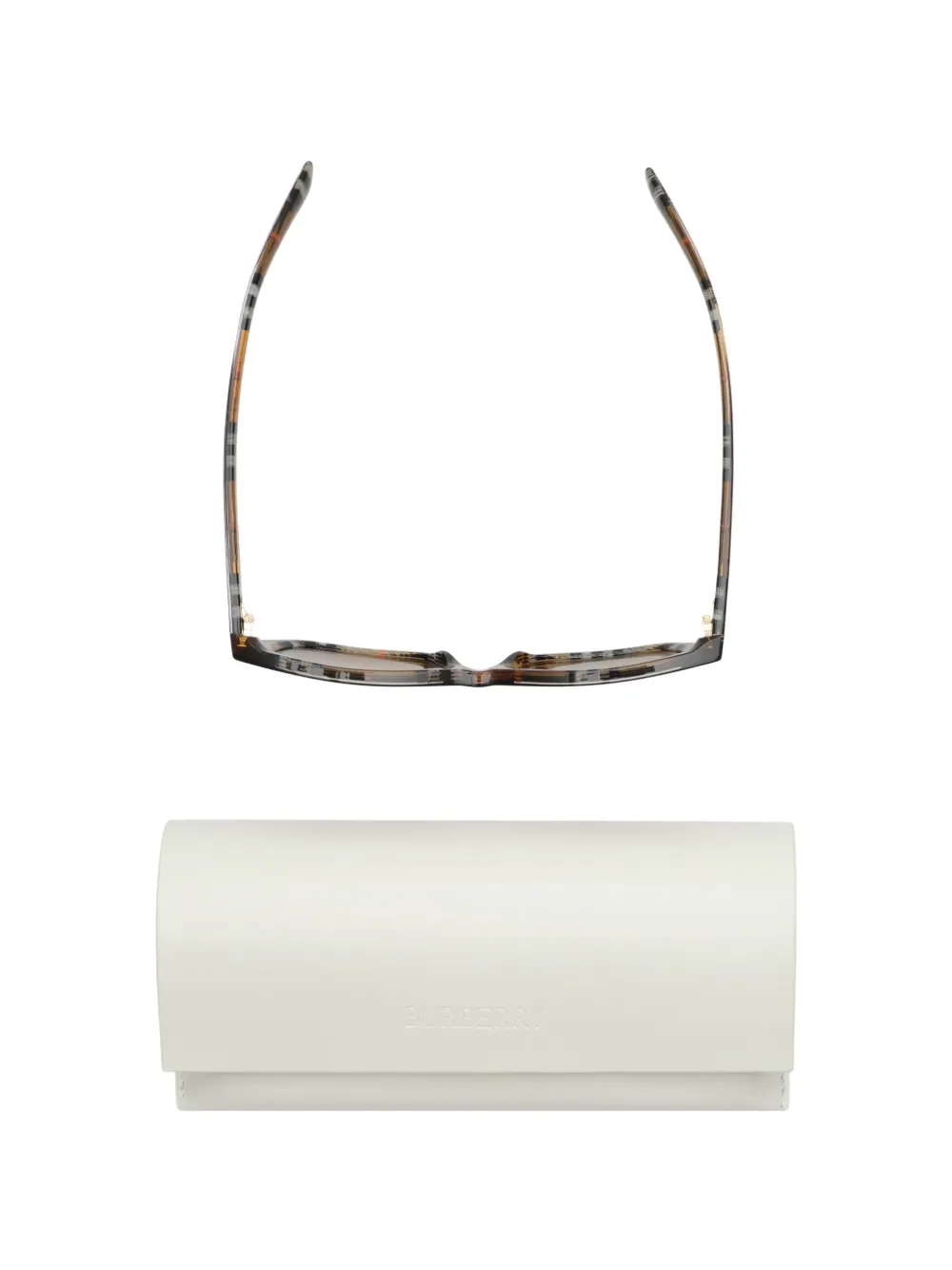 Burberry Eyewear Check zonnebril met rechthoekig montuur en kleurverloop Bruin