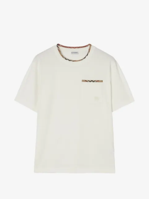 Burberry check-trim cotton T-shirt