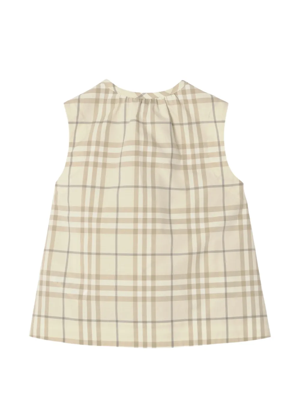 Burberry Kids Check katoenen top Beige