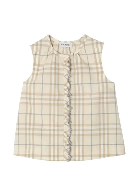Burberry Kids Check cotton top