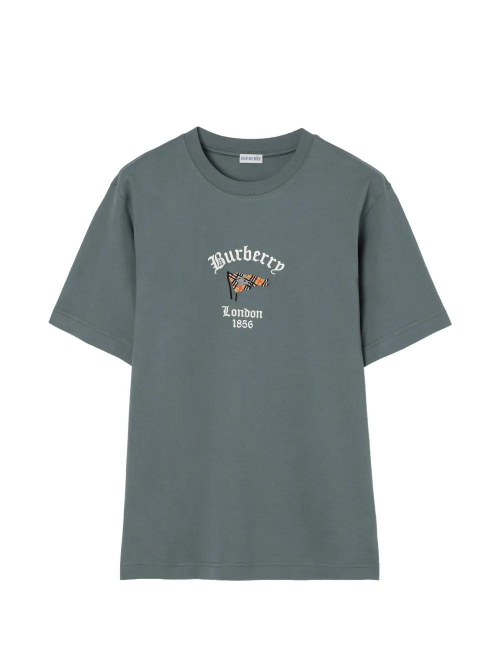 Burberry Check-flag cotton T-shirt - Verde