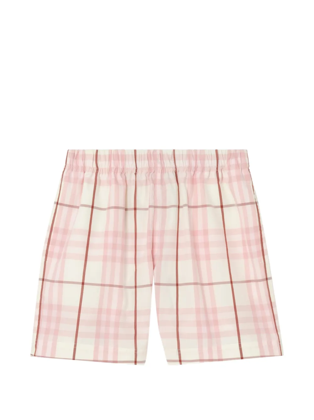 Burberry Kids Check cotton shorts - Rosa