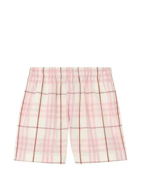 Burberry Kids shorts con motivo de cuadros
