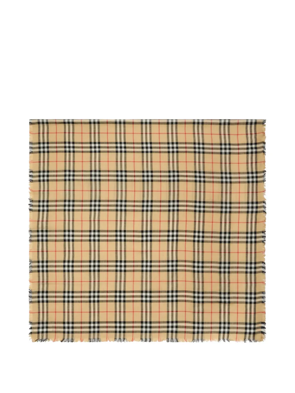 Burberry Check cashmere-silk scarf - Neutrals