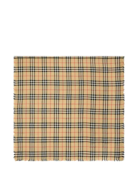 Burberry Check cashmere-silk scarf