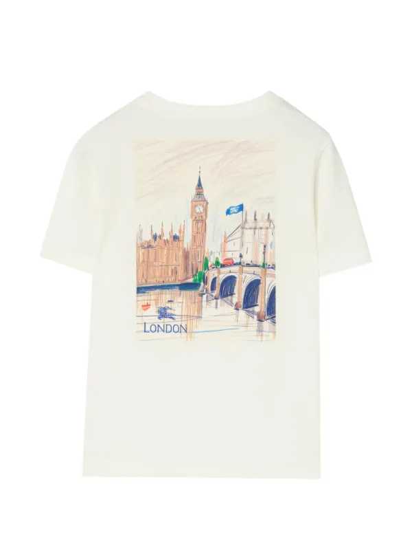 Burberry Kids Camiseta Com Estampa Thomas Bear | Branco | FARFETCH BR