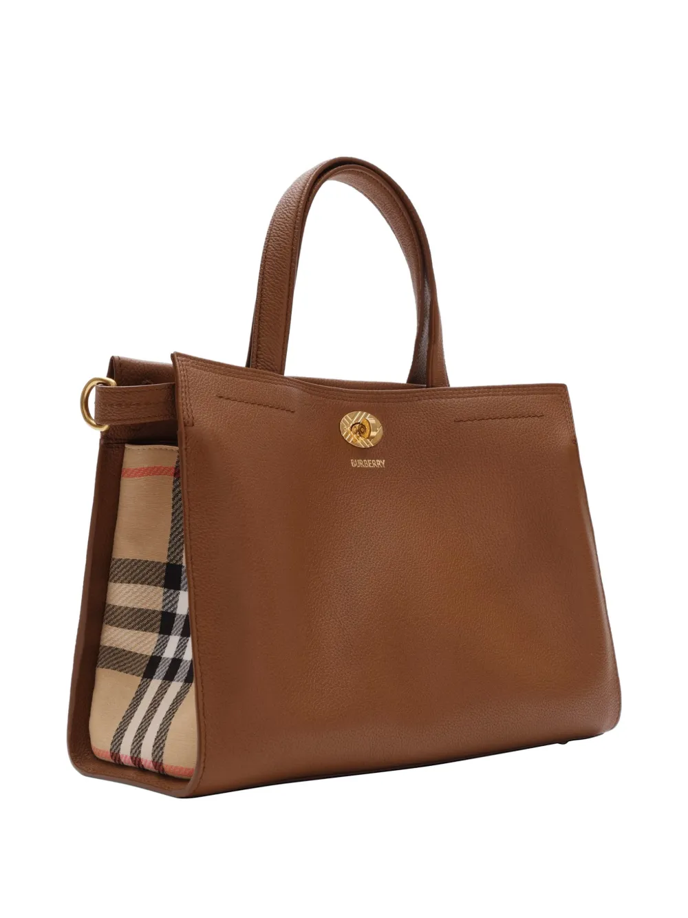 Burberry Kleine Cotswolds Check tote Bruin