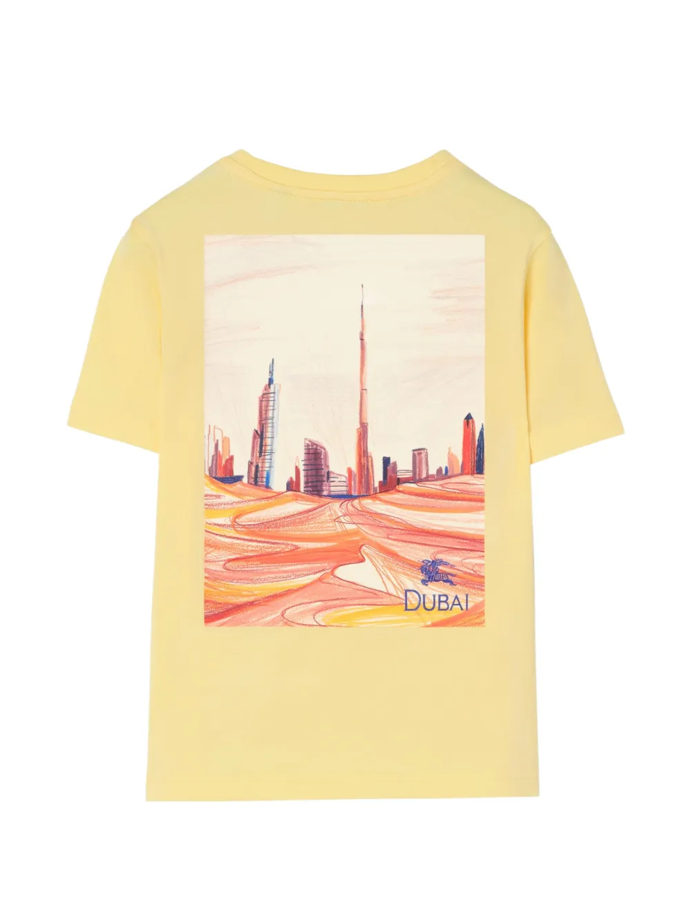 Burberry Kids Dubai Bear katoenen T-shirt Geel