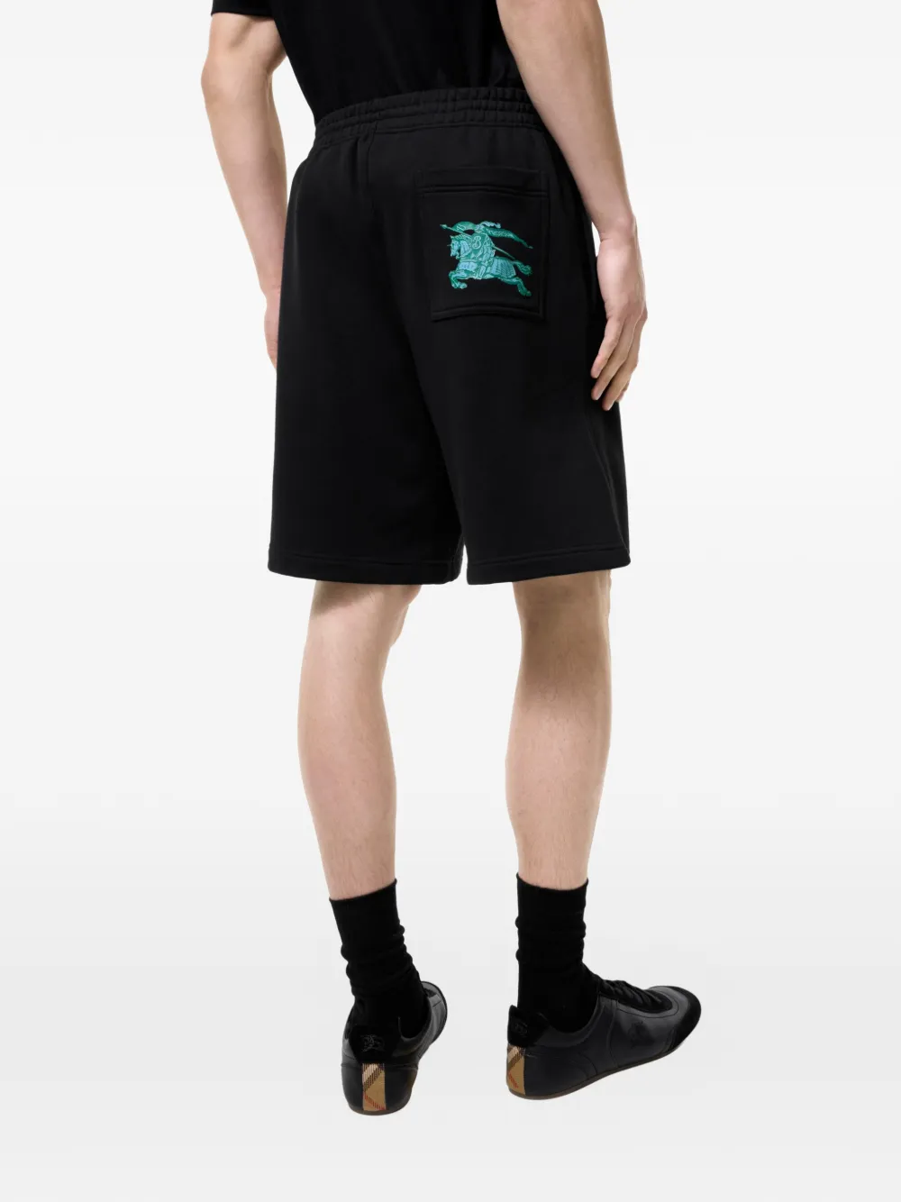 Burberry Shorts met logo Zwart
