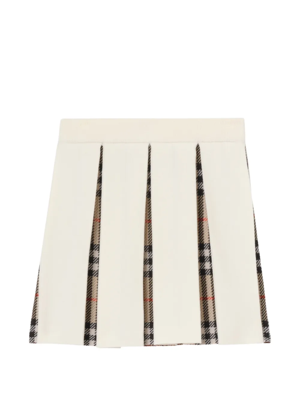 Burberry Kids Rok met geruit vlak en plooien Beige