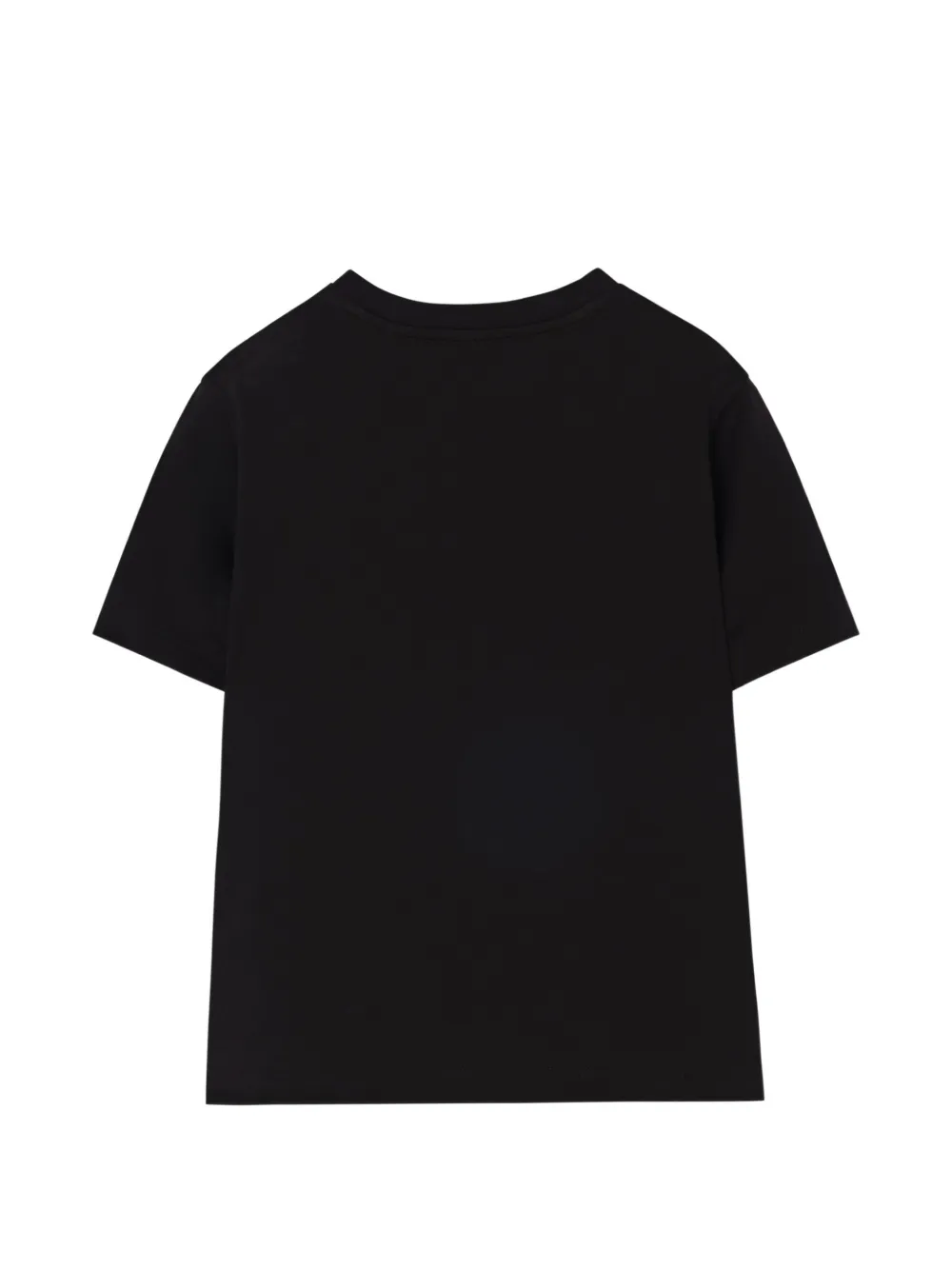 Burberry Kids Katoenen T-shirt met Knight-detail Zwart