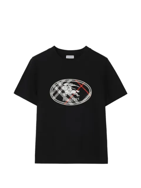 Burberry playera con estampado Check Knight