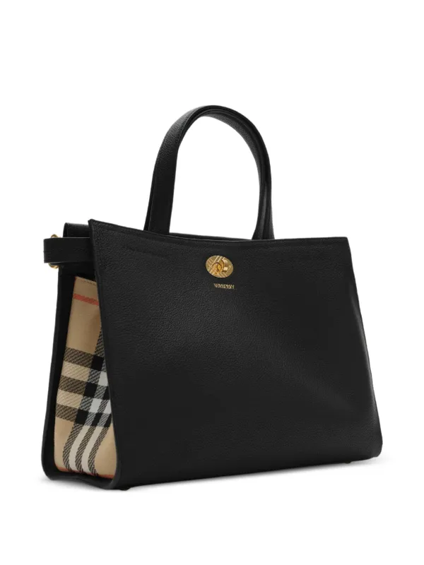 Burberry Small Cotswolds Check Tote | Black | FARFETCH
