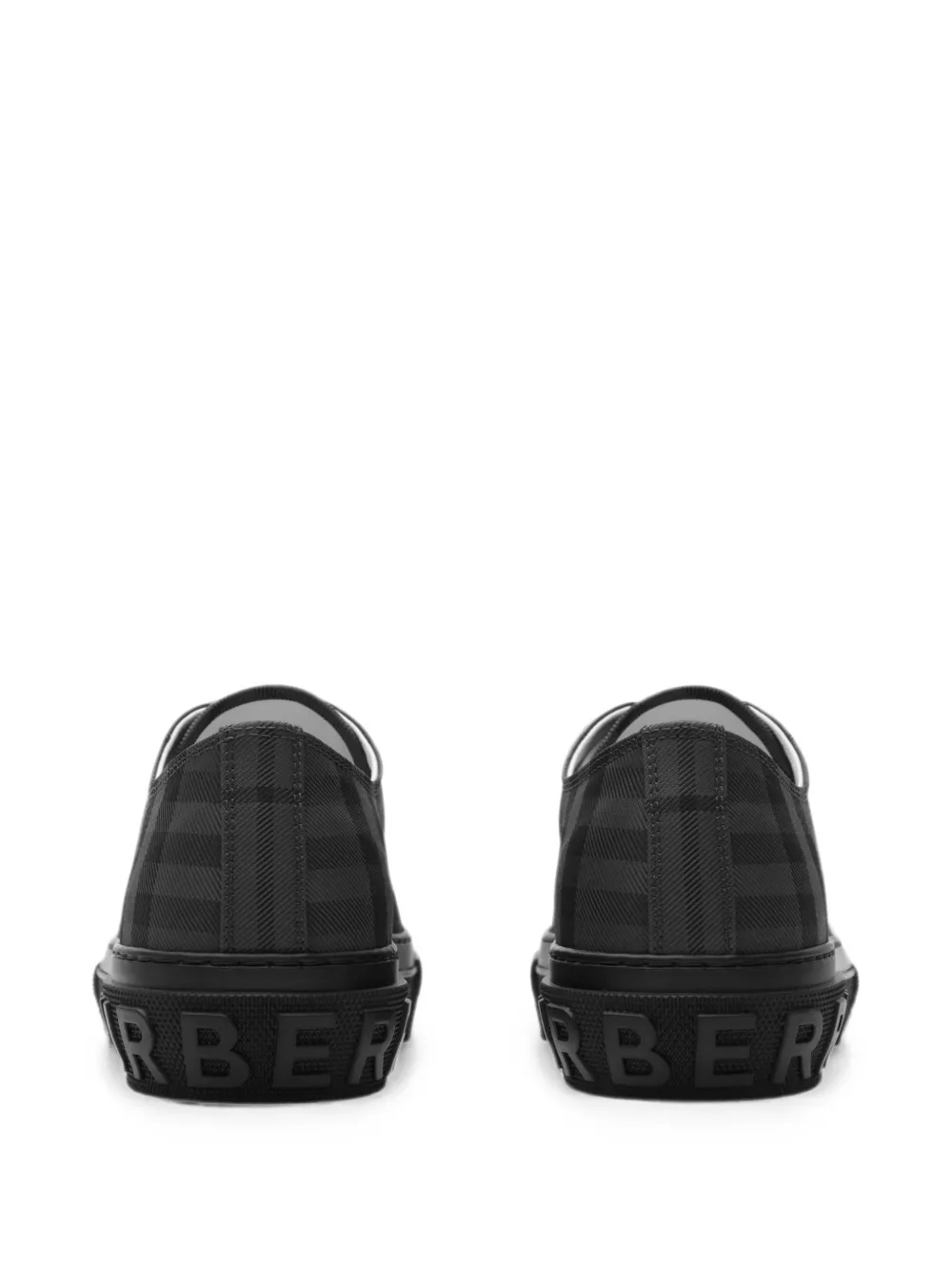 Burberry Check nylon-blend sneakers Zwart