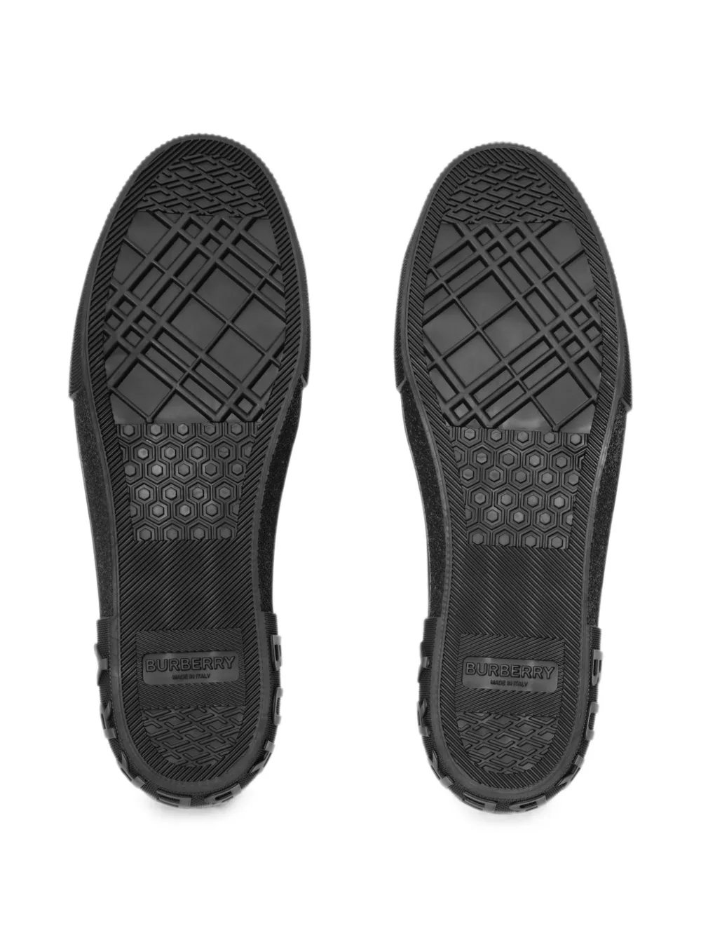 Burberry Check nylon-blend sneakers Zwart