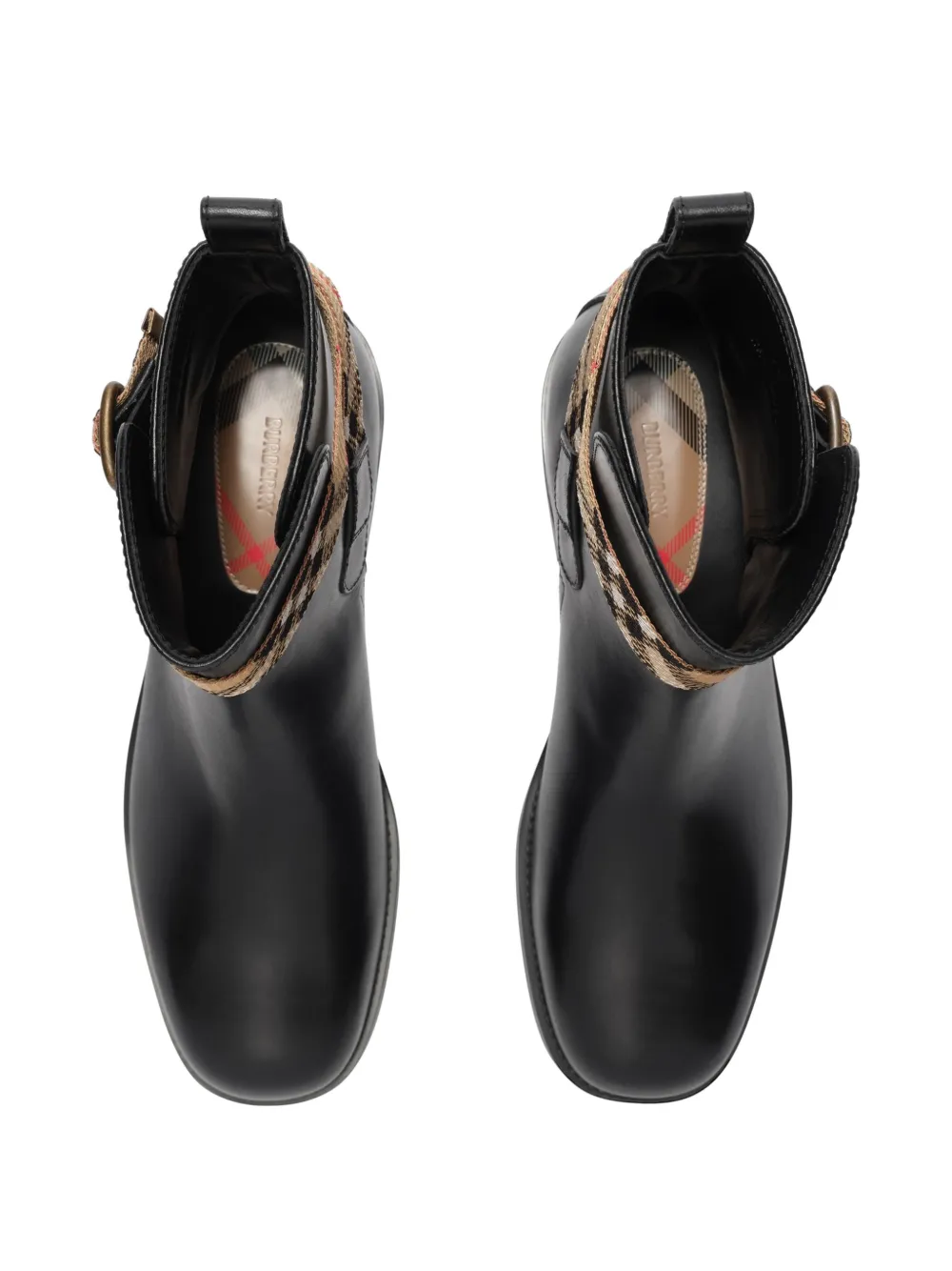 Burberry leather Huntley boots Zwart